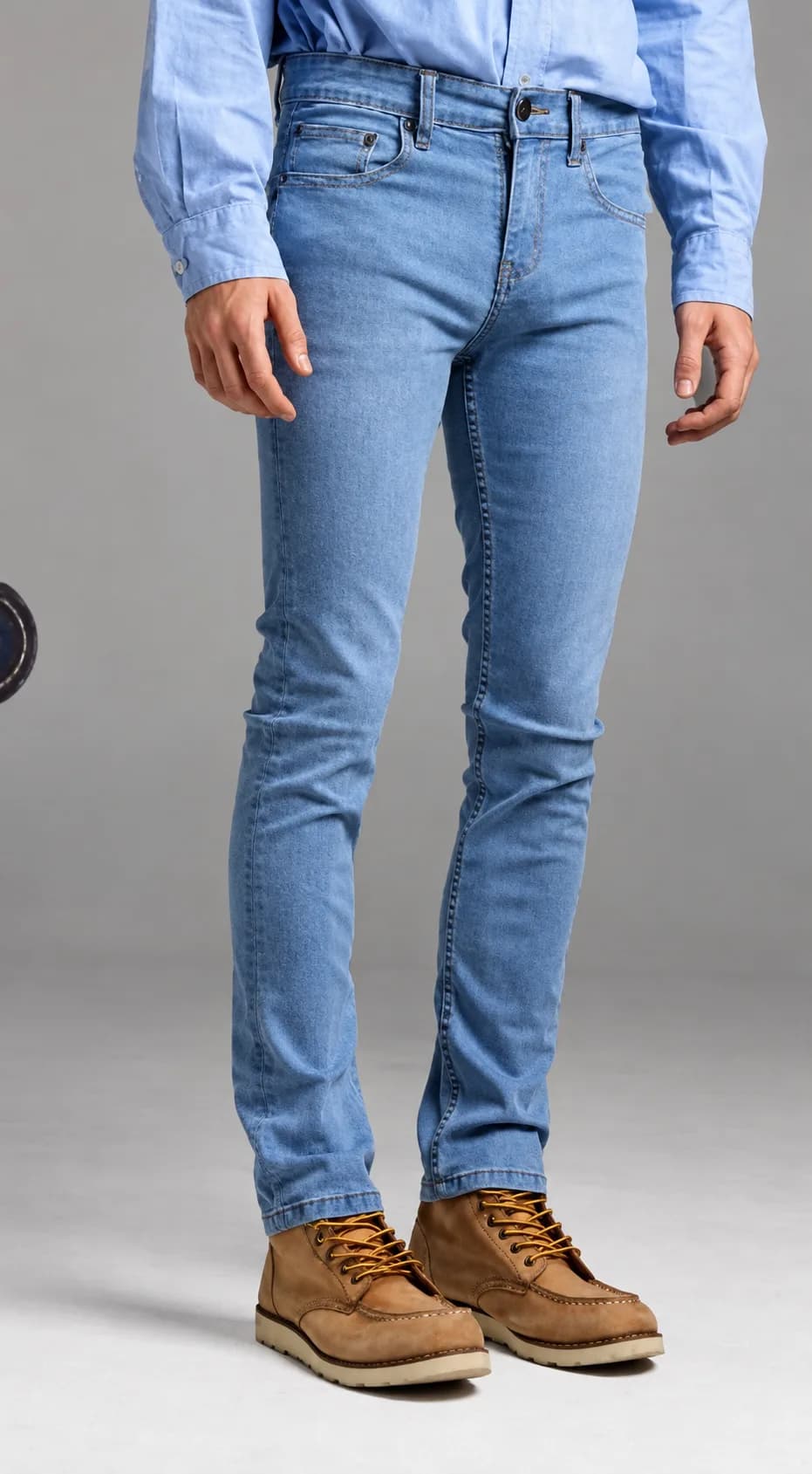 Jack Russel - Heren Jeans - Klassik J-1106/LB Slim fit Cargo Lichtblauw