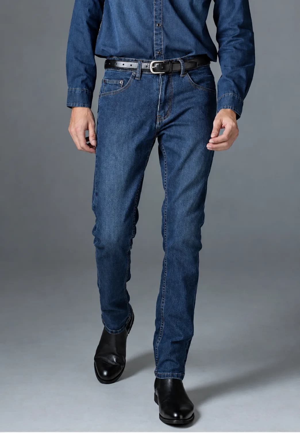 Jack Russel - Heren Jeans - Klassik J-1128/BL Slim fit Blauw