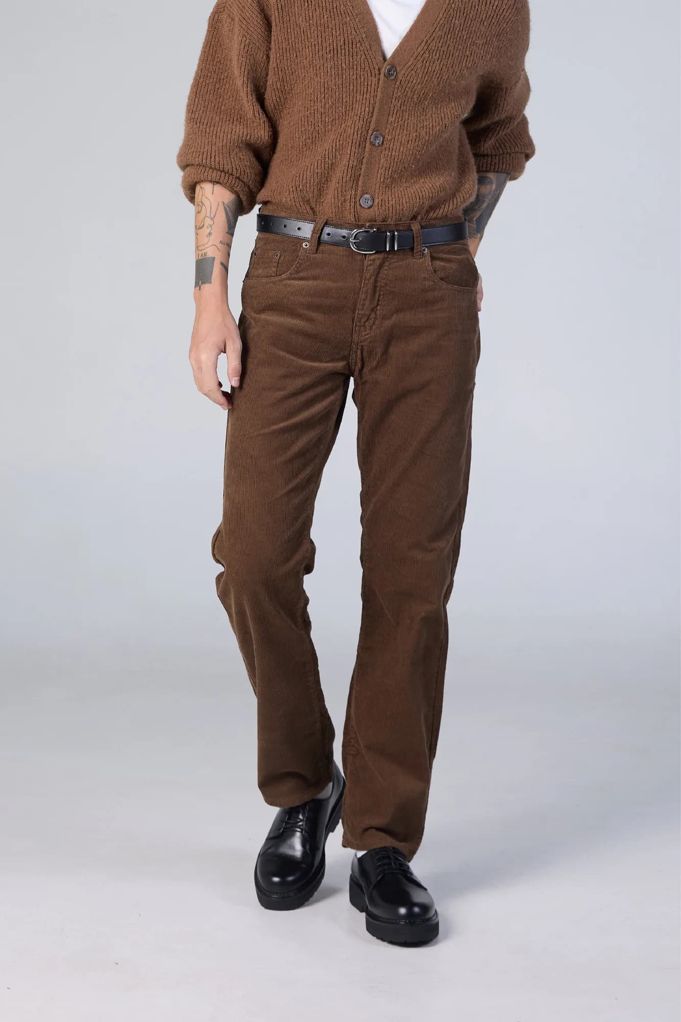 Jack Russel - Men Corduroy Pants - Klassik J-1200/BR Straight Fit Brown