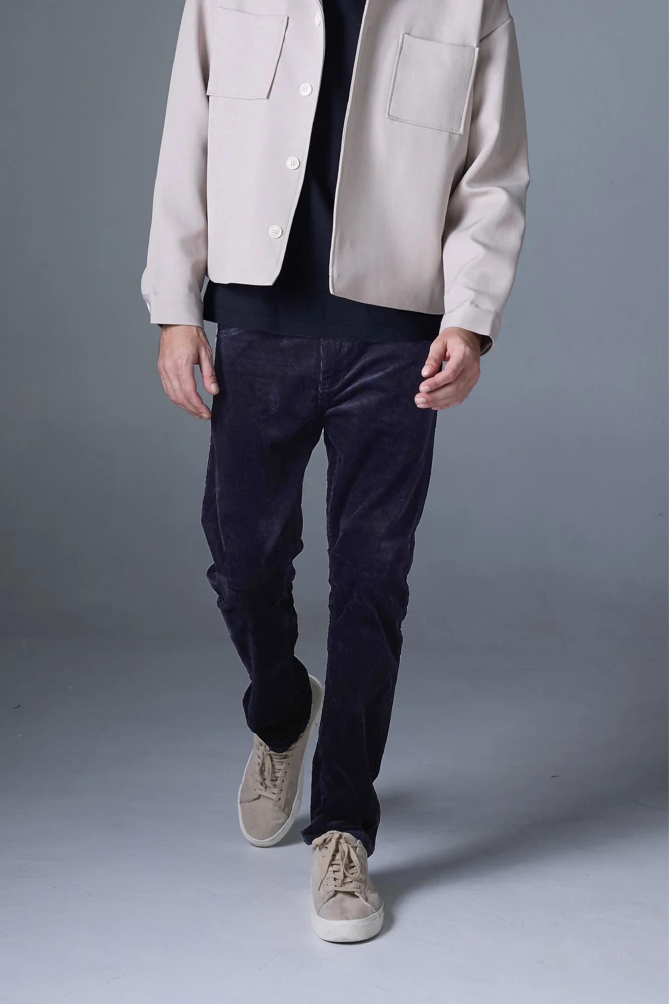 Jack Russel - Men Corduroy Pants - Klassik J-427/16/1 Corduroy Slim Fit Black