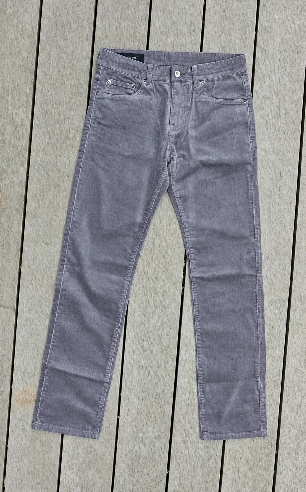Jack Russel - Heren Corduroy Broek - Klassik J-427/38 Corduroy Slim fit Grijs