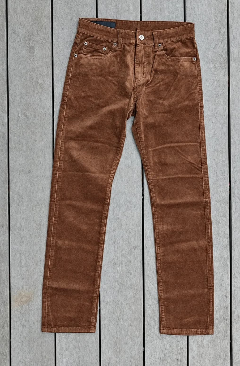 Jack Russel - Heren Corduroy Broek - Klassik J-427/49 Corduroy Slim fit Donkerbruin