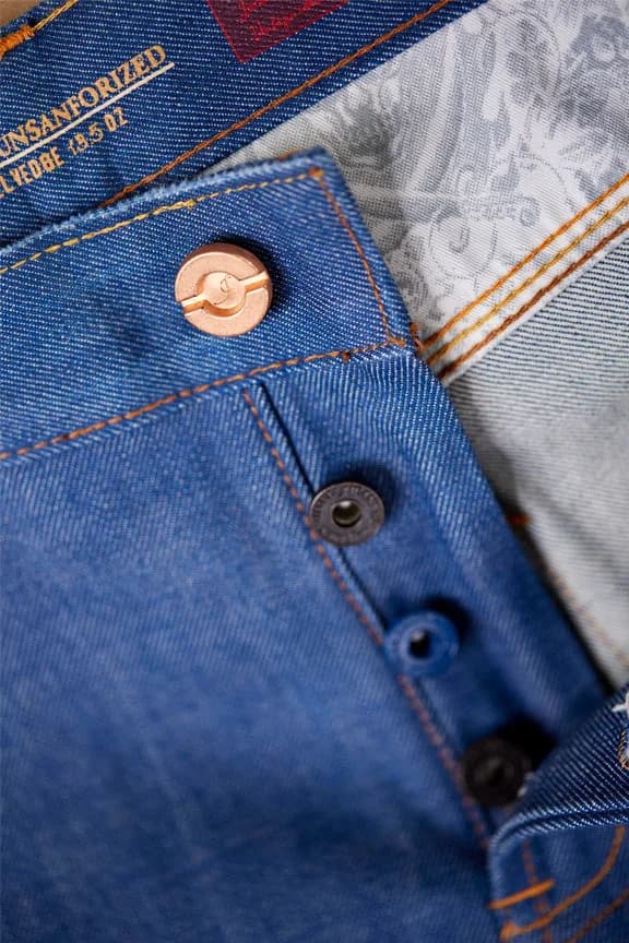 Jack Russel - Men Jeans - Meisterwerk J-RIM4 Slim Fit Metallic/Royal Blue & Red Selvedge Unsanforized