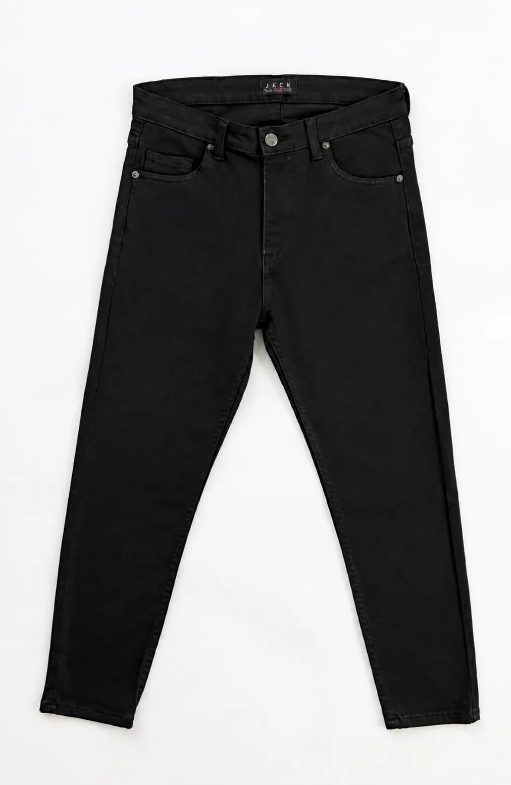 Jack Russel - Dames Jeans - Klassik JF-129/BK Skinny fit Zwart Middelhoge taille