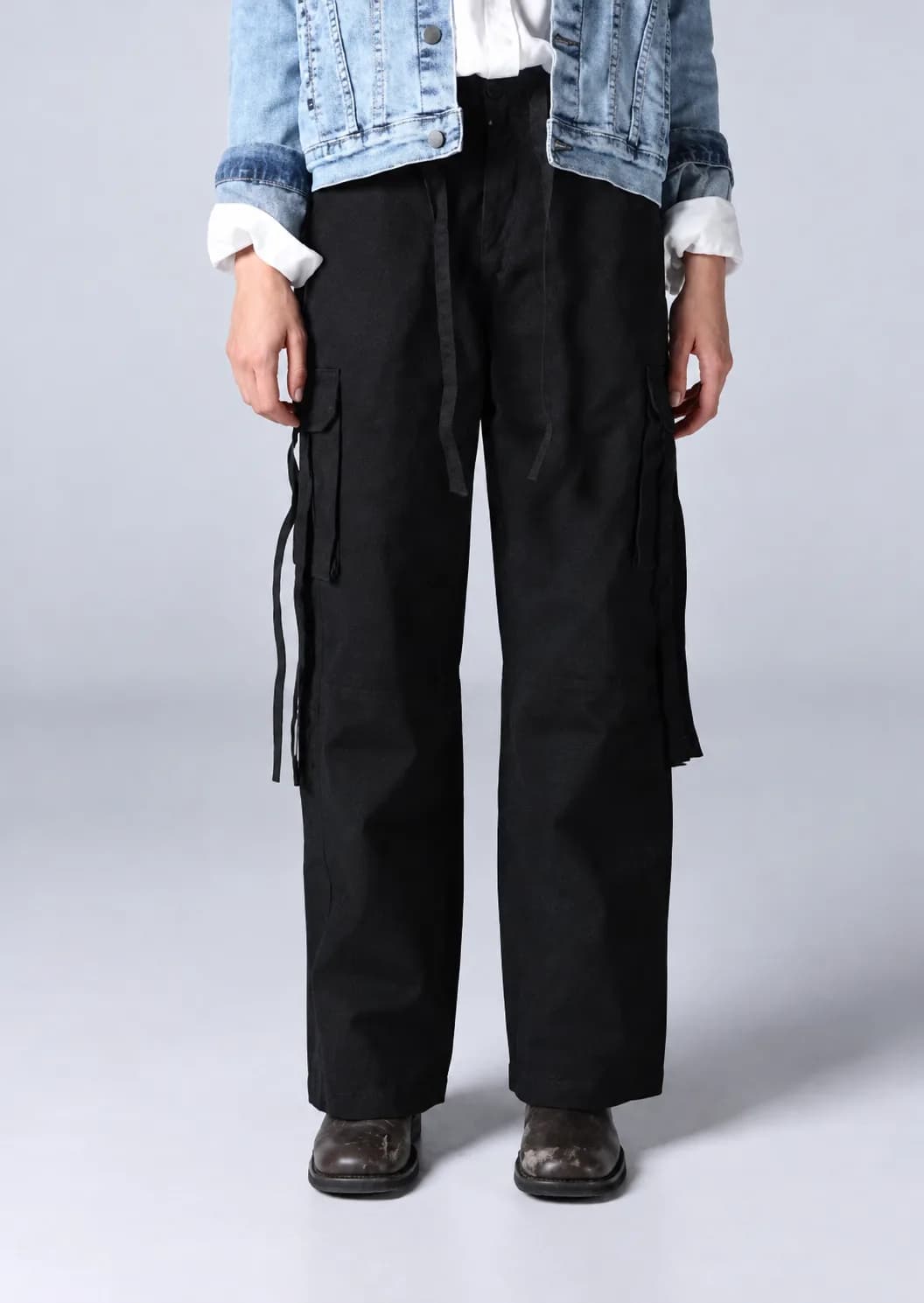 Jack Russel - Dames Cargo Chino - Handwerk JF-333/BK Rechte pijp Zwart Hoge taille