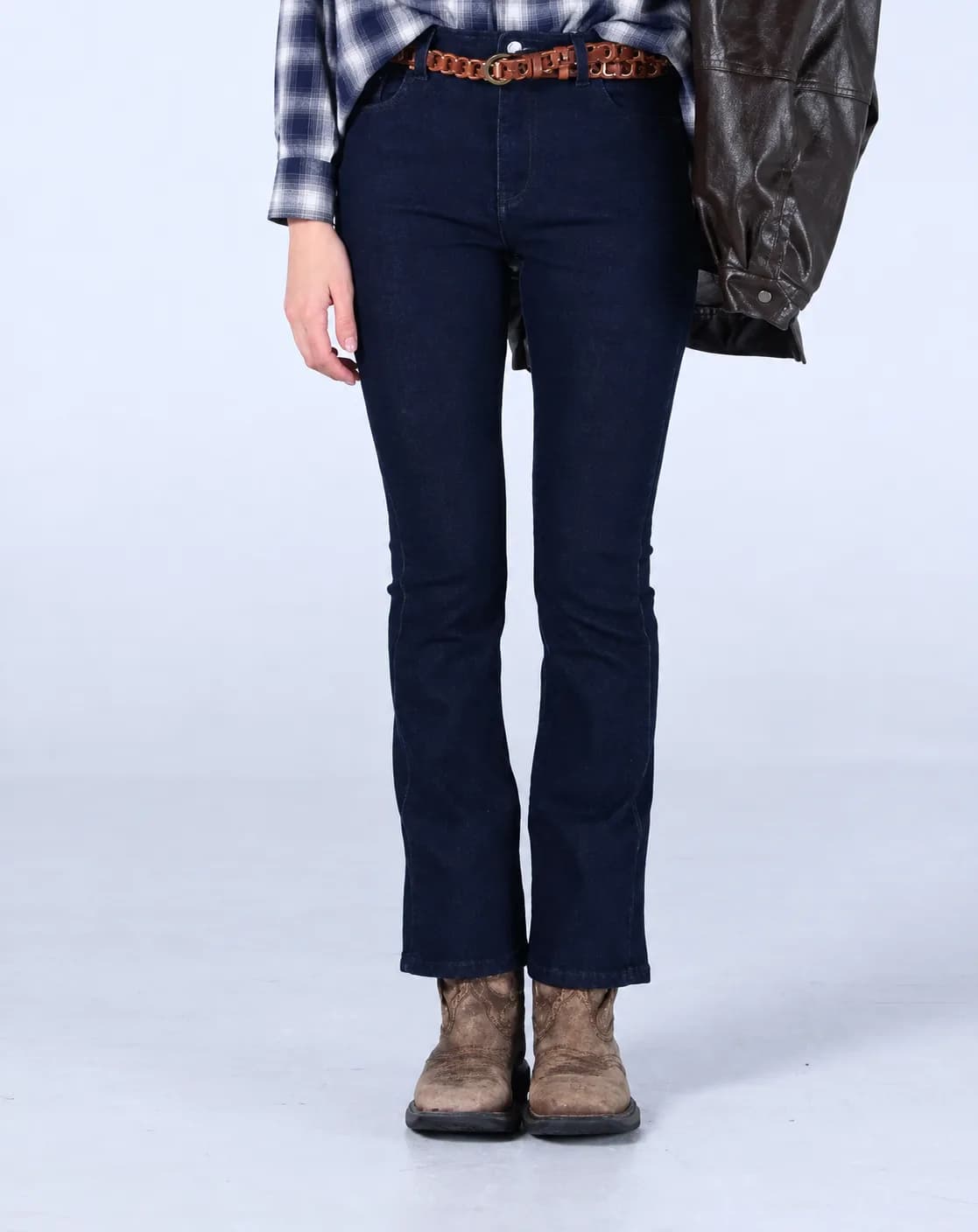 Jack Russel - Dames Jeans - Klassik JF-BT/DB Boot cut Donkerblauw Middelhoge taille