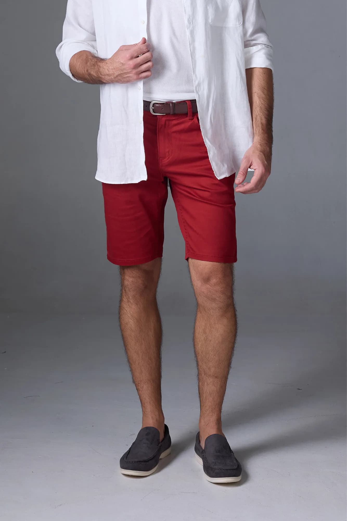 Men Shorts Straight Fit - Klassik JS-1/27 Straight Fit Cement