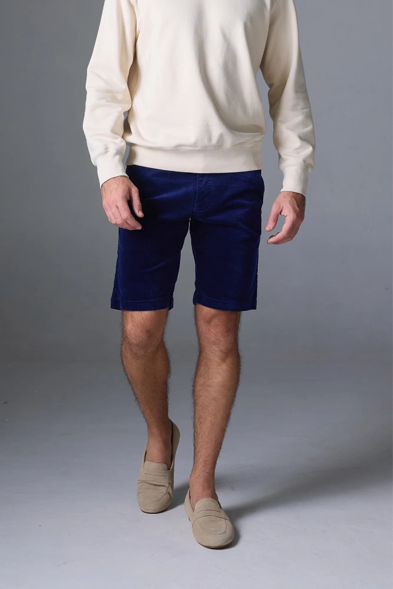 Jack Russel - Men Corduroy Shorts - Handwerk JS-222/NAVY Slim Fit Navy