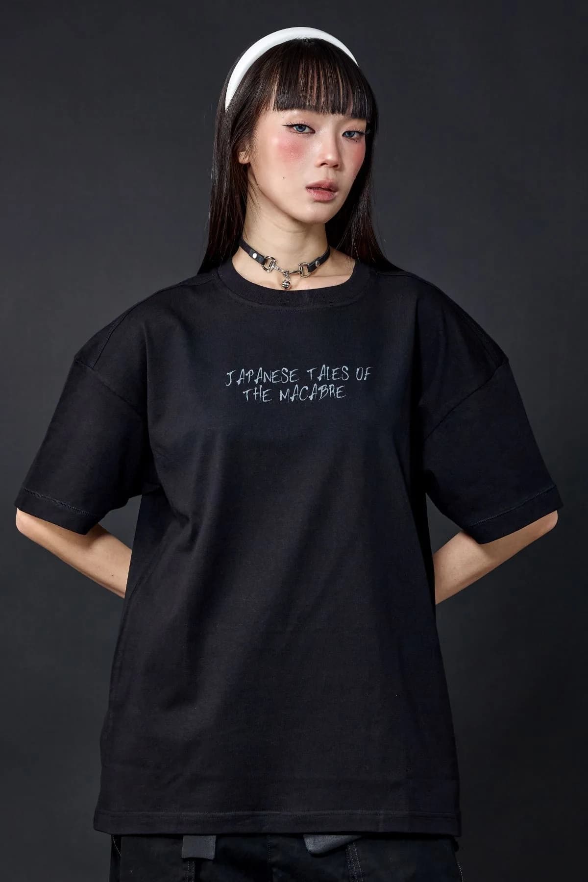 Jack Russel X Junji Ito - Unisex T-Shirts - Handwerk TJ-JUNJI6 Oversized Drop Shoulder Black