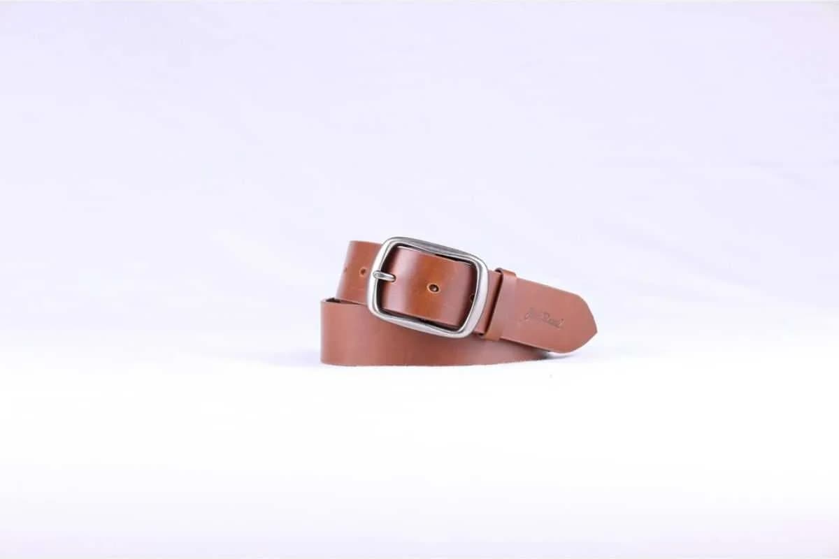 Jack Russel - Heren Leren riem - Klassik JB/LB Lichtbruin